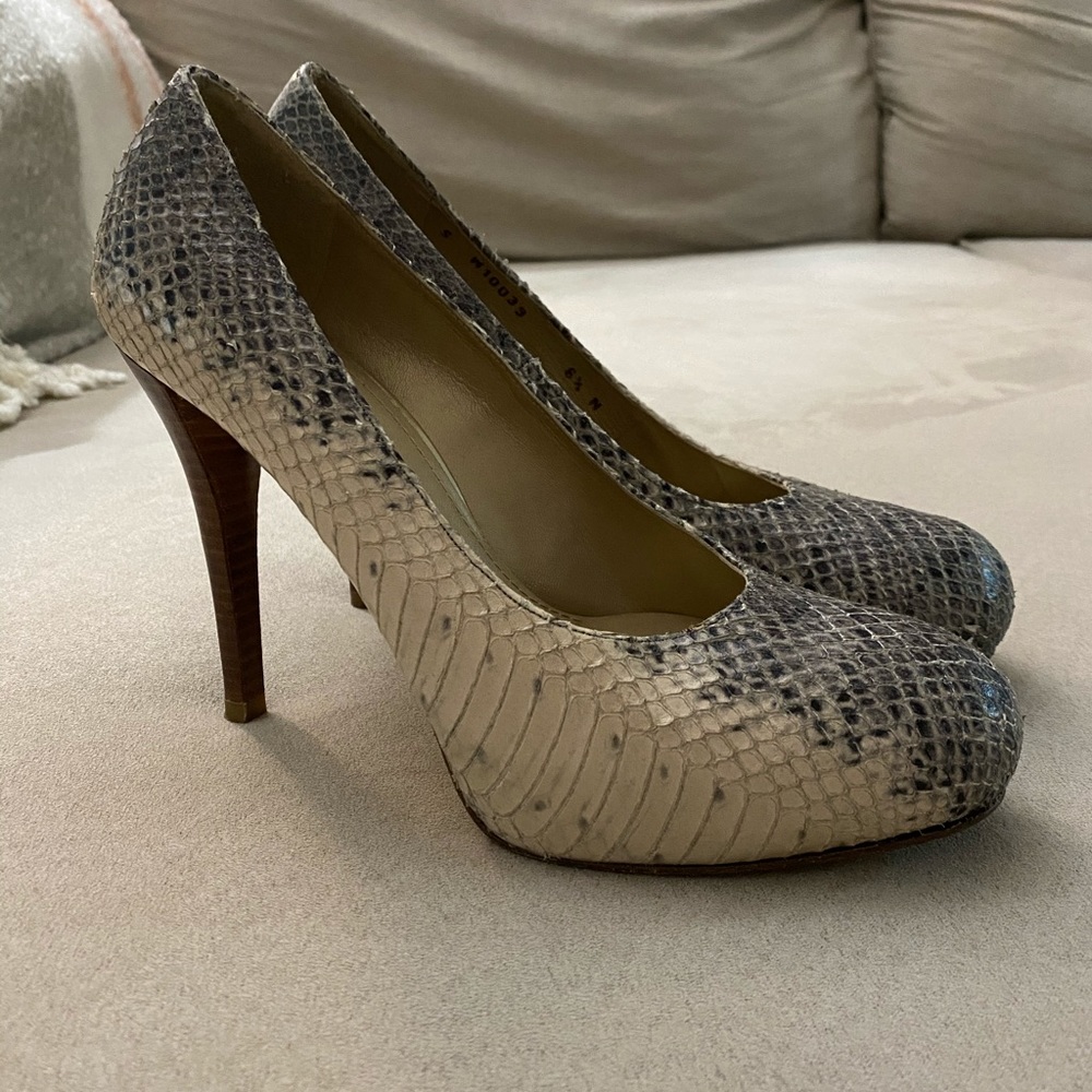 Stuart Weitzman snakeskin pumps
